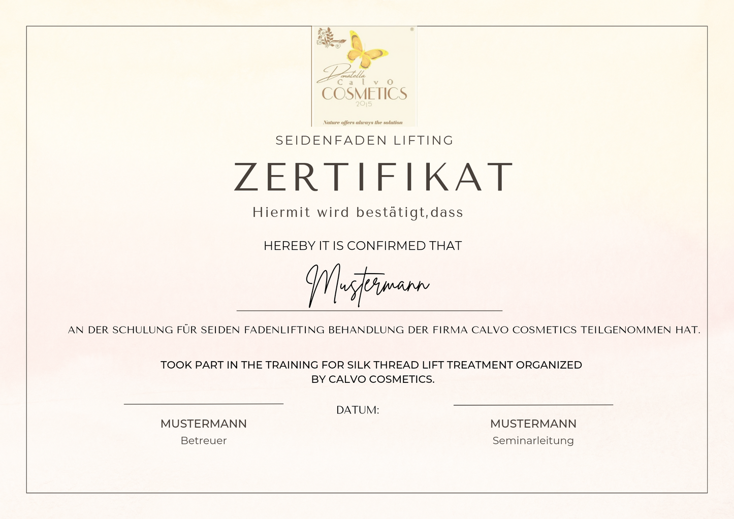 Seidenfaden Lifting Schulung & Starterset für 8-10 Behandlungen inkl. Zertifikat für Kosmetik Institute oder Schulen mit Anleitungs Video